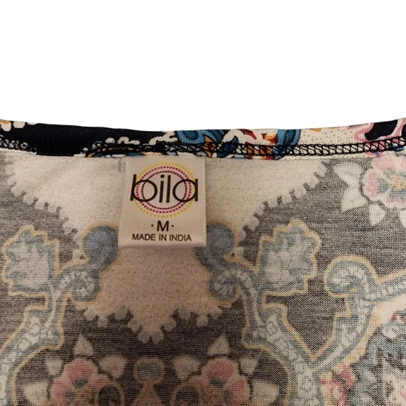 Bila Boho Paisley Print Tank Top with Crochet Hem Size M - Picture 8 of 11